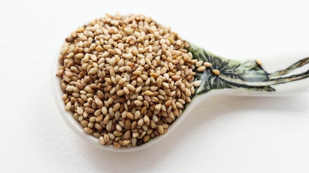 Sesame Seeds in Spoon